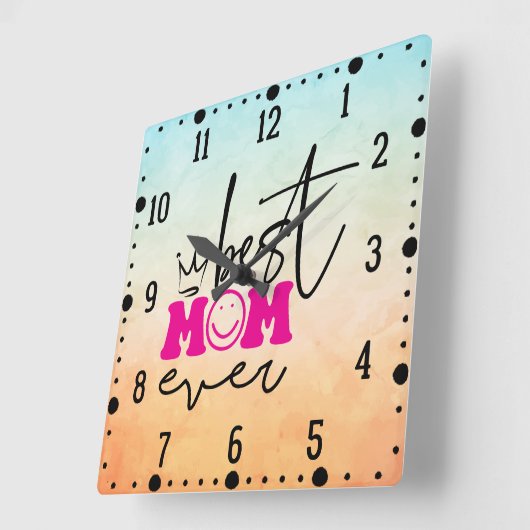 Beste moeder ooit Moederdag Design-63344 Vierkante Klok (Hoek)