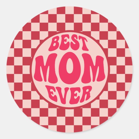 Beste moeder ooit Moederdag esthetisch Ronde Sticker (Voorkant)