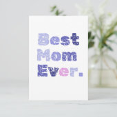Beste Moeder ooit Moederdag Flat Wenskaart Kaart (Staand voorkant)