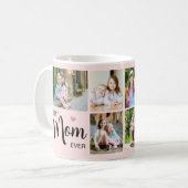 Beste moeder ooit Moederdag foto Blush Pink Koffiemok (Voorkant links)