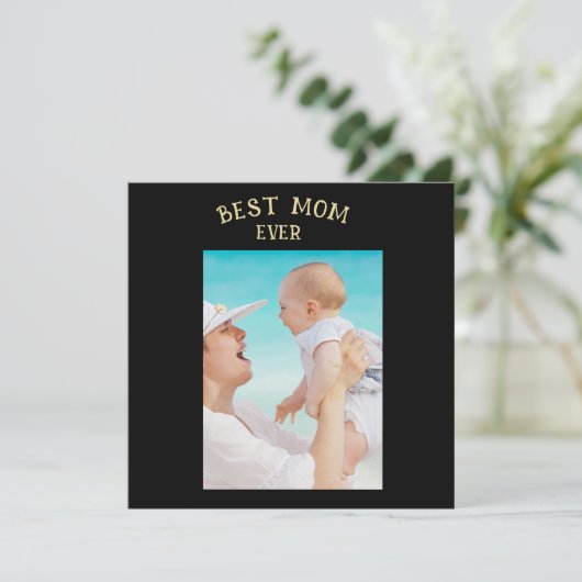 Beste moeder ooit Moederdag foto personaliseren Kaart (Staand voorkant)