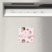 Beste Moeder ooit Moederdag Foto Roze polka stippe Magneet (Insitu (Vaatwasser))