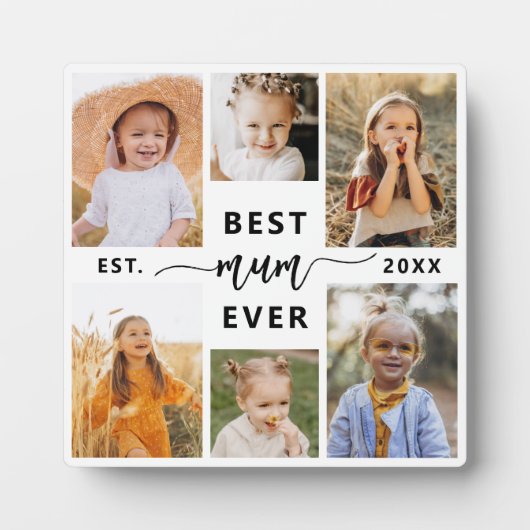 Beste moeder ooit - Moederdag fotocollage Fotoplaat (Voorkant)