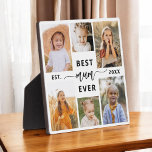 Beste moeder ooit - Moederdag fotocollage Fotoplaat<br><div class="desc">Vier je moeder met de "Best Mum Ever" Moederdag Photo Collage Plaque. Deze gepersonaliseerde plaquette heeft een prachtig gerangschikte collage van gekoesterde foto's, het vastleggen van speciale momenten en herinneringen. De oprechte boodschap "Beste Mama Ooit" voegt een liefdevolle touch toe. Gemaakt van hoogwaardige materialen met een strakke afwerking, het is...</div>