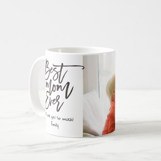 Beste moeder ooit, moederdag fotocollage koffiemok (Voorkant links)