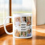 Beste moeder ooit - Moederdag fotocollage Koffiemok<br><div class="desc">Vier je moeder met de "Best Mum Ever" Moederdag Photo Collage Coffee Mok. Deze gepersonaliseerde mok beschikt over een prachtig gerangschikte collage van gekoesterde foto's, het vastleggen van speciale momenten en herinneringen. De oprechte boodschap "Beste Mama Ooit" voegt een liefdevolle touch toe. Gemaakt van hoogwaardig keramiek, het is zowel magnetron...</div>