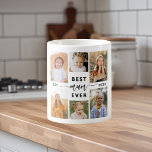 Beste moeder ooit - Moederdag fotocollage Koffiemok<br><div class="desc">Vier je moeder met de "Best Mum Ever" Moederdag Photo Collage Coffee Mok. Deze gepersonaliseerde mok beschikt over een prachtig gerangschikte collage van gekoesterde foto's, het vastleggen van speciale momenten en herinneringen. De oprechte boodschap "Beste Mama Ooit" voegt een liefdevolle touch toe. Gemaakt van hoogwaardig keramiek, het is zowel magnetron...</div>
