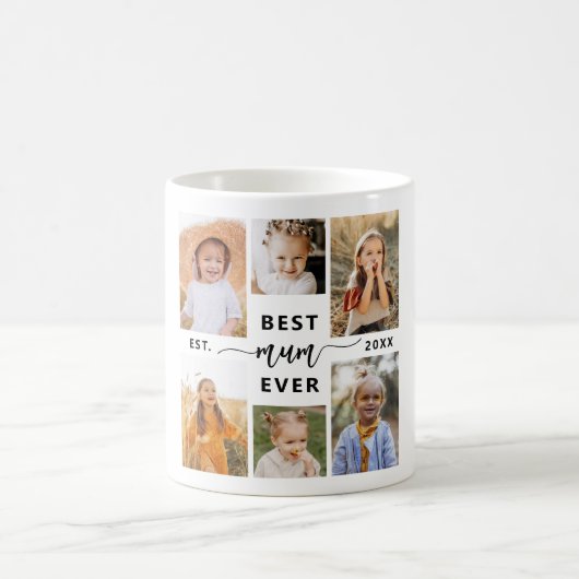 Beste moeder ooit - Moederdag fotocollage Koffiemok (Center)