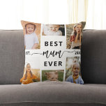 Beste moeder ooit - Moederdag fotocollage Kussen<br><div class="desc">Vier je moeder met het "Best Mum Ever" Moederdag Photo Collage Sierkussen. Dit gepersonaliseerde kussen beschikt over een prachtig gerangschikte collage van gekoesterde foto's, het vastleggen van speciale momenten en herinneringen. De oprechte boodschap "Beste Mama Ooit" voegt een liefdevolle touch toe. Gemaakt van hoogwaardige, zachte en duurzame stof, het biedt...</div>