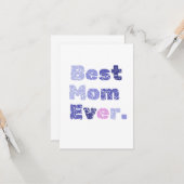 Beste Moeder Ooit Moederdag Gewone Wenskaart Kaart (Voorkant / Achterkant in situ)