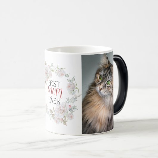 Beste moeder ooit Moederdag Kind Pet Photo Collage Magische Mok (Voorkant rechts)