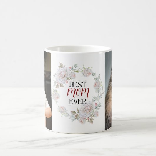 Beste moeder ooit Moederdag Kind Pet Photo Collage Magische Mok (Center)