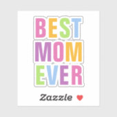 Beste Moeder Ooit Moederdag Kleurrijke Typografie Sticker (Vel)