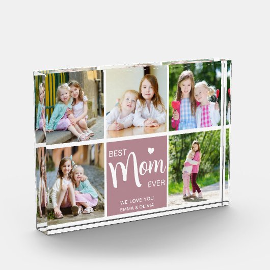 Beste moeder ooit Moederdag Mauve Photo Block Fotoblokken (Links)