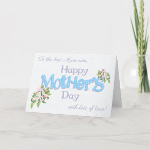 Beste moeder ooit Moederdag met Apple Blossom Card Feestdagen Kaart