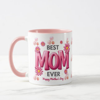 Beste moeder ooit Moederdag Mok met roze bloemen
