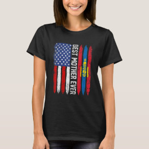 Beste moeder ooit Moederdag Mongolië US Flag Re T-shirt