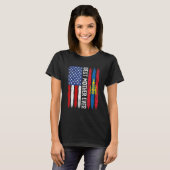 Beste moeder ooit Moederdag Mongolië US Flag Re T-shirt (Voorkant volledig)