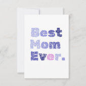 Beste Moeder Ooit Moederdag Plat Wenskaart Kaart (Voorkant)