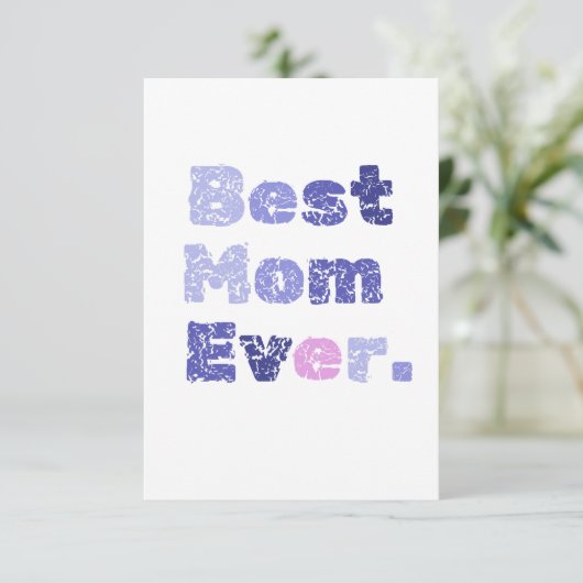 Beste Moeder Ooit Moederdag Plat Wenskaart Kaart (Staand voorkant)