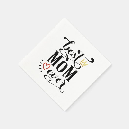 Beste moeder ooit Moederdag Quote | Papieren Serve Servet (Hoek)