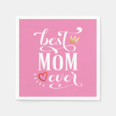Beste moeder ooit Moederdag Quote | Papieren Serve Servet (Voorkant)