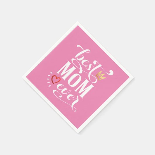 Beste moeder ooit Moederdag Quote | Papieren Serve Servet (Hoek)