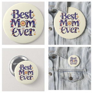 Beste Moeder Ooit Moederdag Ronde Button 5,7 Cm