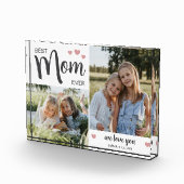 Beste moeder ooit Moederdag roze Fotoblokken (Rechts)