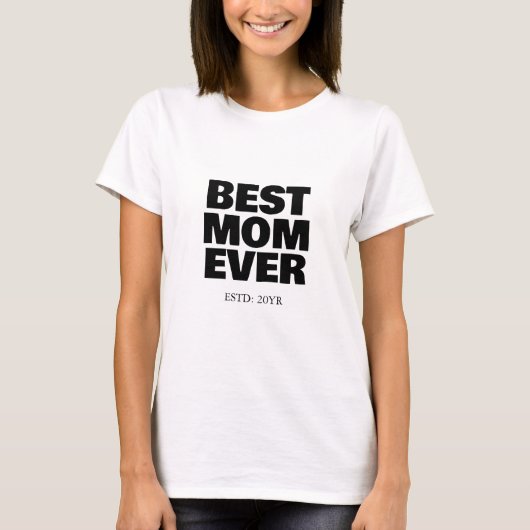 Beste Moeder Ooit Moederdag Sjabloon T-shirt (Voorkant)