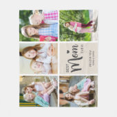 Beste moeder ooit Moederdag tan fotocollage Fleece Deken (Voorkant)