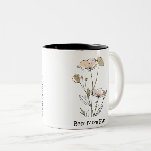 Beste Moeder Ooit Moederdag Tweekleurige Koffiemok (Voorkant rechts)