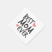 Beste moeder ooit Moederdag Typografie Papier serv Servet (Hoek)