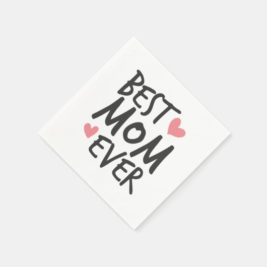 Beste moeder ooit Moederdag Typografie Papier serv Servet (Hoek)