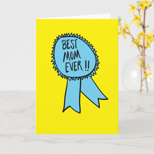 Beste moeder ooit! Moederdag | Verjaardag Kaart (Gele Bloem)