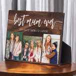 Beste moeder ooit - Moederdag Wood Fotocollage Fotoplaat<br><div class="desc">Vier je moeder met de "Best Mum Ever" Moederdag Photo Collage Plaque. Deze gepersonaliseerde plaquette heeft een prachtig gerangschikte collage van gekoesterde foto's, het vastleggen van speciale momenten en herinneringen. De oprechte boodschap "Beste Mam Ooit" voegt een liefdevolle touch toe. Gemaakt van hoogwaardige materialen met een strakke afwerking, het is...</div>
