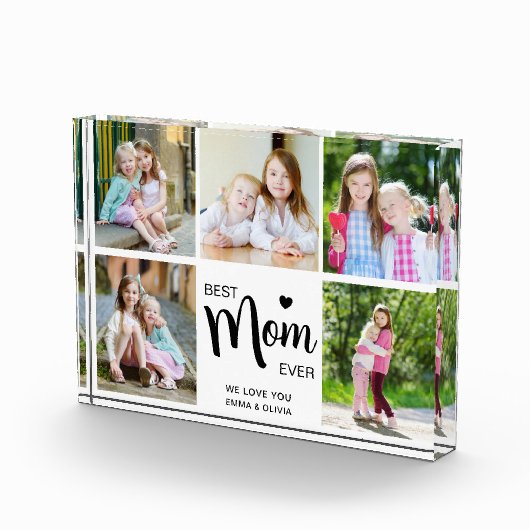 Beste moeder ooit Moederdag zwart wit fotoblok (Rechts)