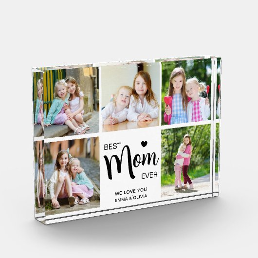 Beste moeder ooit Moederdag zwart wit fotoblok (Links)