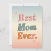 Beste Moeder Ooit Moederdagkaart Bloemvlinders Kaart (Voorkant)