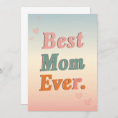 Beste Moeder Ooit Moederdagkaart Bloemvlinders Kaart (Voorkant / Achterkant)