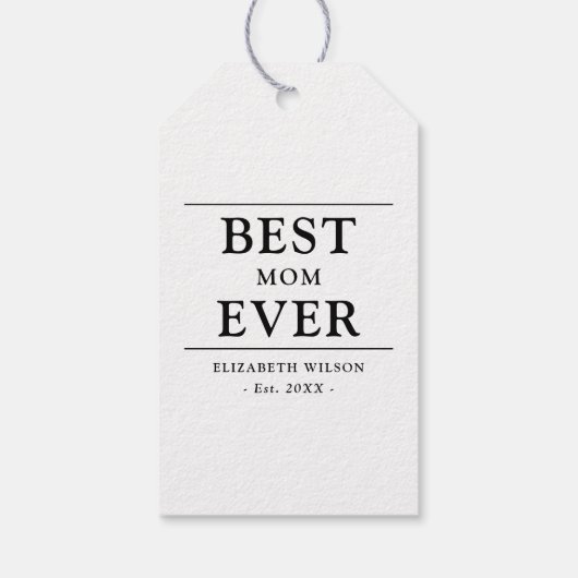 Beste moeder ooit moeders cadeau cadeaulabel (Achterkant)
