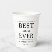 Beste moeder ooit moeders cadeau papieren bekers (Achterkant)