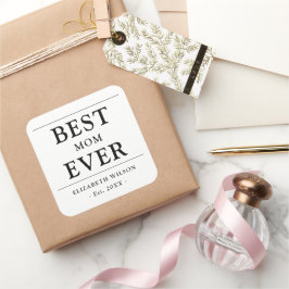Beste moeder ooit moeders cadeau vierkante sticker