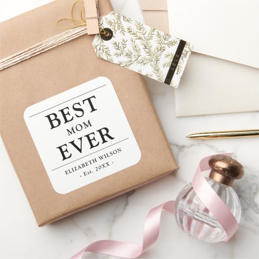 Beste moeder ooit moeders cadeau vierkante sticker (Geschenken)