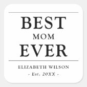 Beste moeder ooit moeders cadeau vierkante sticker (Voorkant)