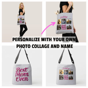 Beste moeder ooit Moeder's foto collage Crossbody Tas