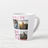Beste Moeder Ooit Moeder's Fotocollage Roze Latte Mok (Rechterhoek)