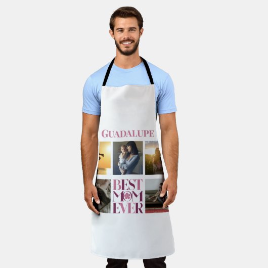 Beste Moeder ooit Moeder's Fotocollage Schattige R Schort (Gedragen)