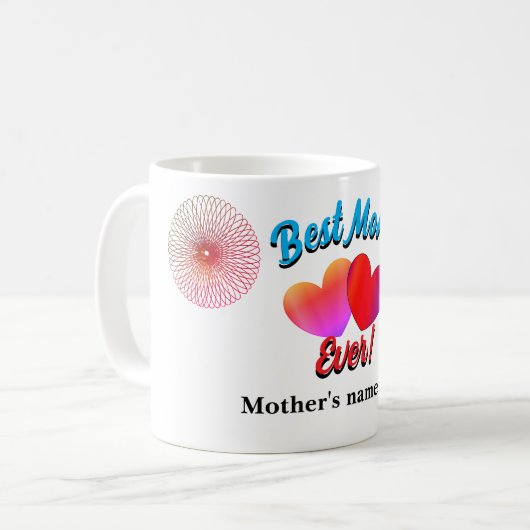  "Beste moeder ooit!" mok (Voorkant links)