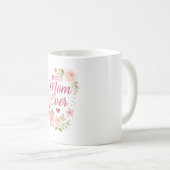 Beste Moeder Ooit Mok | Bloemige Waterverf Koffiek (Voorkant rechts)